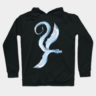 licht blue dragon black Hoodie